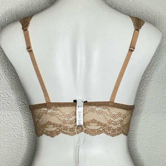 Cosabella Tan Everyday Lace Plunge Bralette Size Small New - Picture 6 of 16
